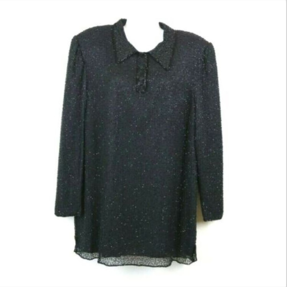 Felicity Harrison Morgan Bead Long Sleeve Tunic